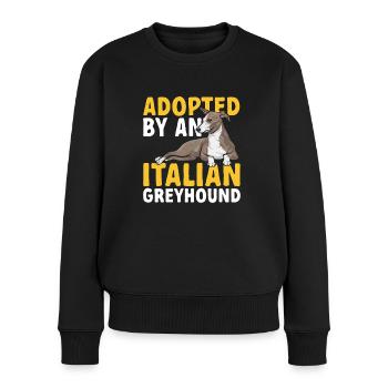 Lévrier italien Greyhound Chiens - Pull Premium bio Femme - noir - Devant - Julia (174cm)
