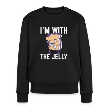 Erdnussbutter und Marmelade Fan - Frauen Premium Bio Pullover - Schwarz - Vorne - Julia (174cm)