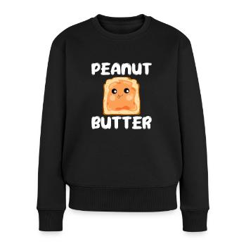 Pain au beurre de cacahuète Amateurs de petit-déjeuner - Pull Premium bio Femme - noir - Devant - Julia (174cm)
