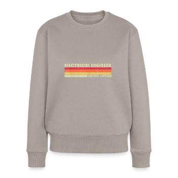 ELEKTROINGENIEUR Lustige Berufsbezeichnung Geburtstag - Frauen Premium Bio Pullover - Taupe - Vorne - Julia (174cm)