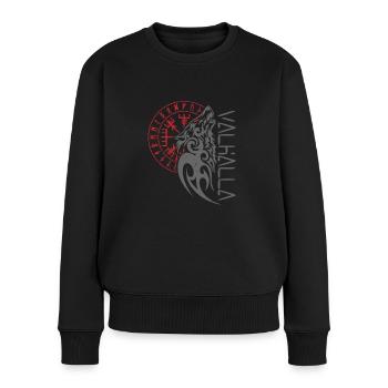 Valhalla Wolf Odin Compas - Pull Premium bio Femme - noir - Devant - Julia (174cm)