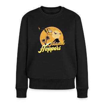 Larves de l’île - Pull Premium bio Femme - noir - Devant - Julia (174cm)