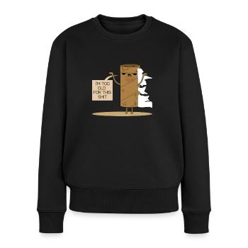 Papier toilette - Pull Premium bio Femme - noir - Devant - Julia (174cm)