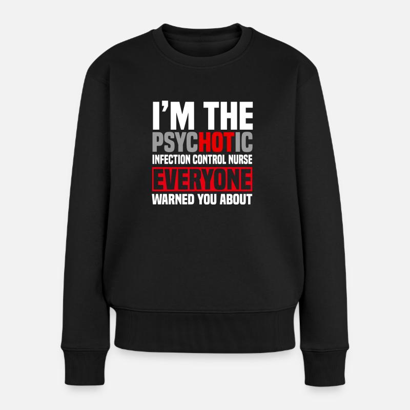 Hygiene Krankenschwester - Frauen Premium Bio Pullover - Schwarz
