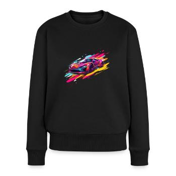 Luxus-Autorennfahrer Sportliebhaber Supersportwagen Turbo - Frauen Premium Bio Pullover - Schwarz - Vorne - Julia (174cm)