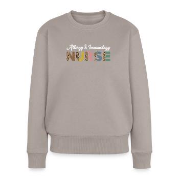 Allergy and Immunology Nurse - Women's Premium Organic Jumper - taupe - Front - Julia (174cm)