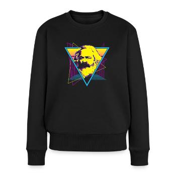 Sozialistisch Sozialismus Kommunistisch Kommunismu - Frauen Premium Bio Pullover - Schwarz - Vorne - Julia (174cm)