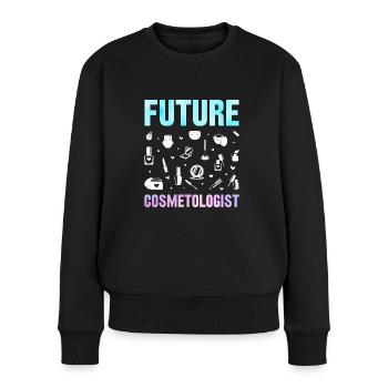 Zukünftige Kosmetikerin Friseurin Make Up Artist - Frauen Premium Bio Pullover - Schwarz - Vorne - Julia (174cm)