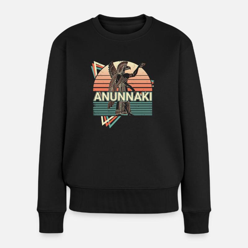 Anunnaki Antike Sumerer Babylonier Assyrer - Frauen Premium Bio Pullover - Schwarz
