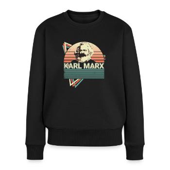 Sozialistisch Sozialismus Kommunistisch Kommunismu - Frauen Premium Bio Pullover - Schwarz - Vorne - Julia (174cm)
