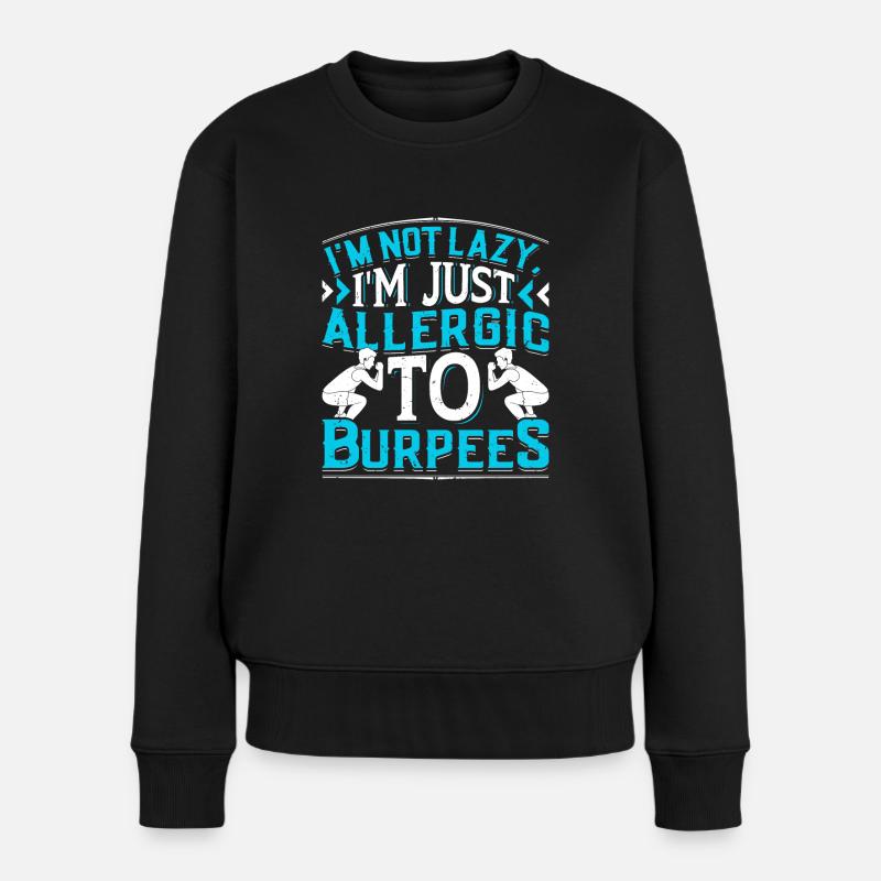 Burpees Übungen Workout - Frauen Premium Bio Pullover - Schwarz