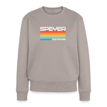 Speyererin Speyerer Speyer - Frauen Premium Bio Pullover - Taupe - Vorne - Julia (174cm)