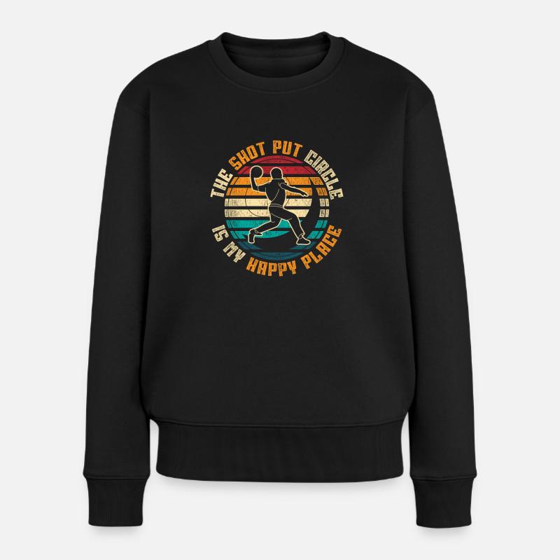 Kugelstoßen Kugelstoß Kugelstoßer - Frauen Premium Bio Pullover - Schwarz