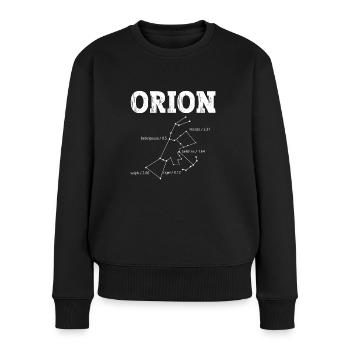 Exploration spatiale de l’univers de la constellation d’Orion - Pull Premium bio Femme - noir - Devant - Julia (174cm)