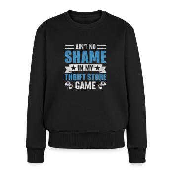 Second-Hand Goods Games Nerd - Women's Premium Organic Jumper - black - Front - Julia (174cm)