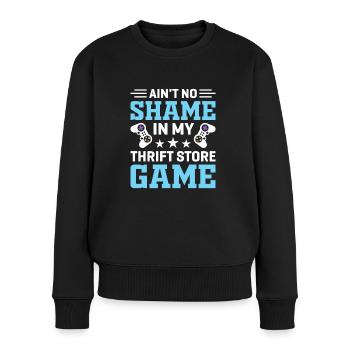 Second-Hand Goods Games Nerd - Women's Premium Organic Jumper - black - Front - Julia (174cm)