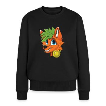 DJ Stolz Pelzig Pelziger Schwanz Ohr Pelzige Person Cosplay - Frauen Premium Bio Pullover - Schwarz - Vorne - Julia (174cm)