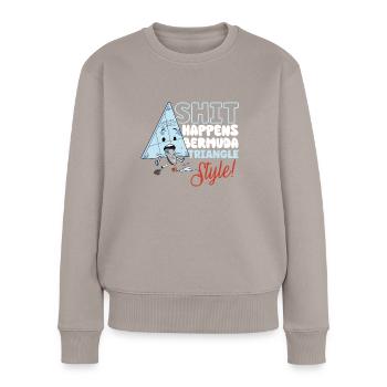 Mysteriöses Verschwindenlassen Im Bermudadreieck - Frauen Premium Bio Pullover - Taupe - Vorne - Julia (174cm)