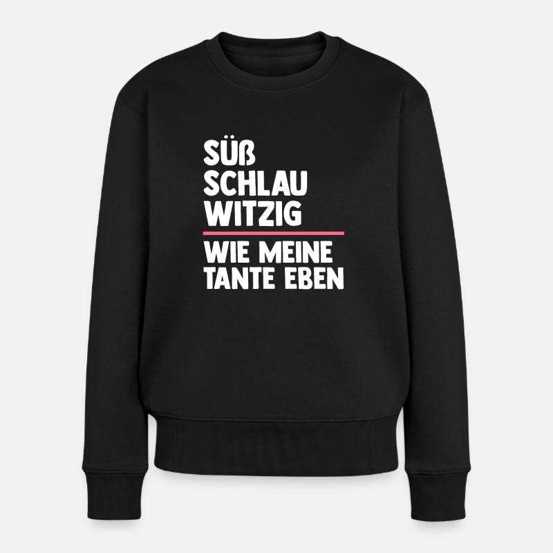 Patentante Neffe Nichte Tante - Frauen Premium Bio Pullover - Schwarz