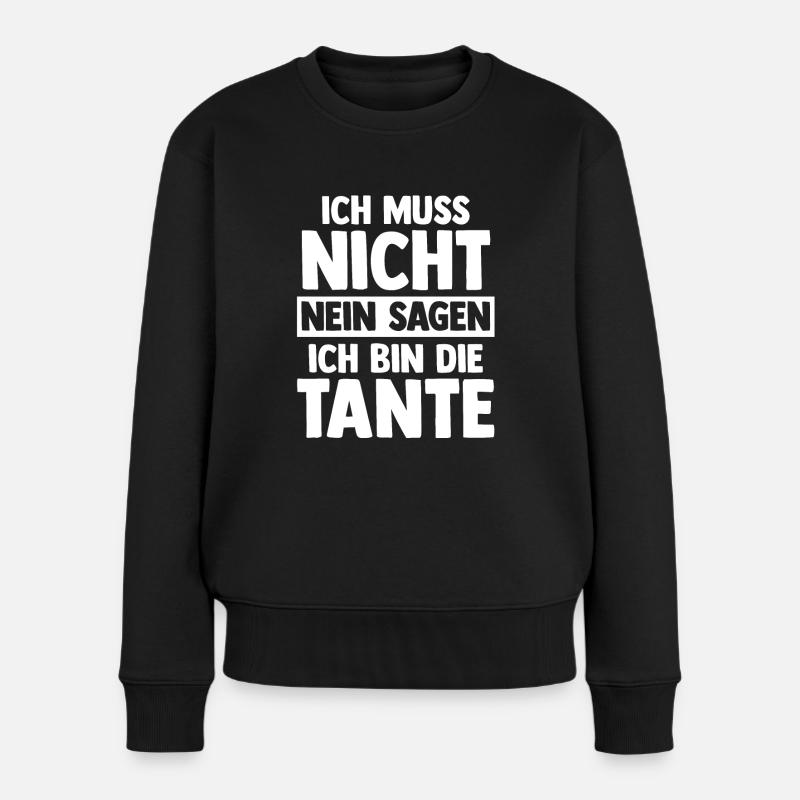 Patentante Tante - Frauen Premium Bio Pullover - Schwarz