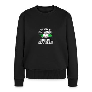 Épouse du Burundi - Pull Premium bio Femme - noir - Devant - Julia (174cm)