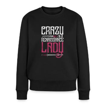 Festival médiéval Crazy Renaissance Lady - Pull Premium bio Femme - noir - Devant - Julia (174cm)