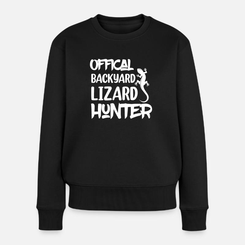 Offical Backyard Lizard Hunter Lizard Lover Reptil - Frauen Premium Bio Pullover - Schwarz