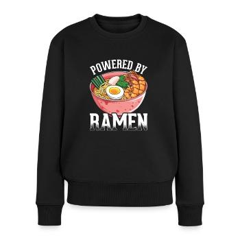 Ramen Nudeln Japanisch Schale Essen - Frauen Premium Bio Pullover - Schwarz - Vorne - Julia (174cm)
