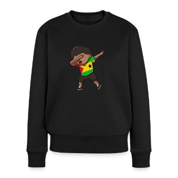 São Tomé - Pull Premium bio Femme - noir - Devant - Julia (174cm)