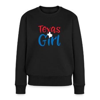 Texas mädchen - Frauen Premium Bio Pullover - Schwarz - Vorne - Julia (174cm)