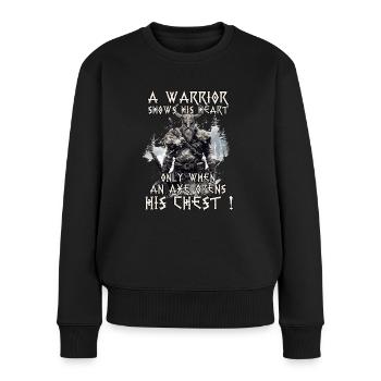 Wikinger Krieger Shirt Wahallas Krieger - Frauen Premium Bio Pullover - Schwarz - Vorne - Julia (174cm)