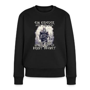 Ragnar Legendärer Krieger Wikinger Nordisch - Frauen Premium Bio Pullover - Schwarz - Vorne - Julia (174cm)
