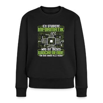 Informatikstudent Programmierer - Frauen Premium Bio Pullover - Schwarz - Vorne - Julia (174cm)