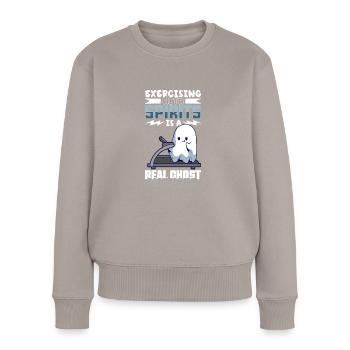 Bodybuilding Powerlifting Weightlifting Fitness - Women's Premium Organic Jumper - taupe - Front - Julia (174cm)