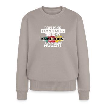 Cameroon - Women's Premium Organic Jumper - taupe - Front - Julia (174cm)