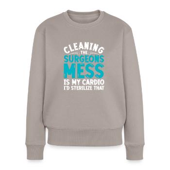 Chirurgischer Assistent - Frauen Premium Bio Pullover - Taupe - Vorne - Julia (174cm)