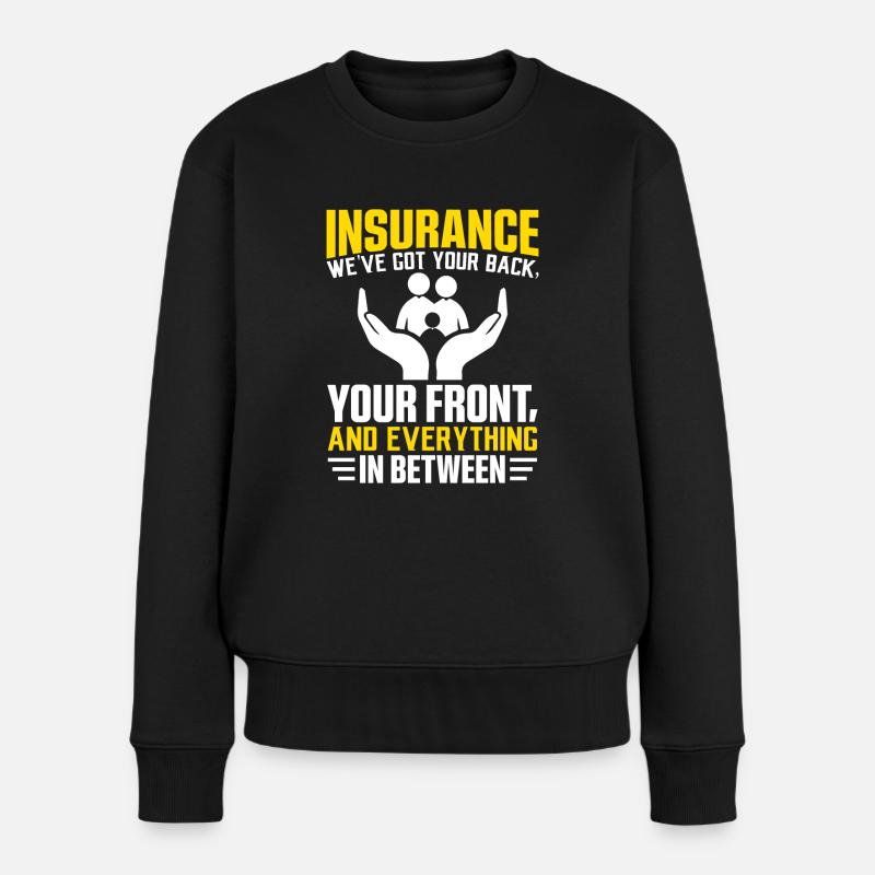 Lustiger Versicherungsmakler - Frauen Premium Bio Pullover - Schwarz