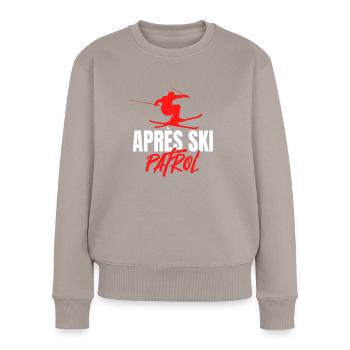 Patrouille Après Sji - Pull Premium bio Femme - taupe - Devant - Julia (174cm)