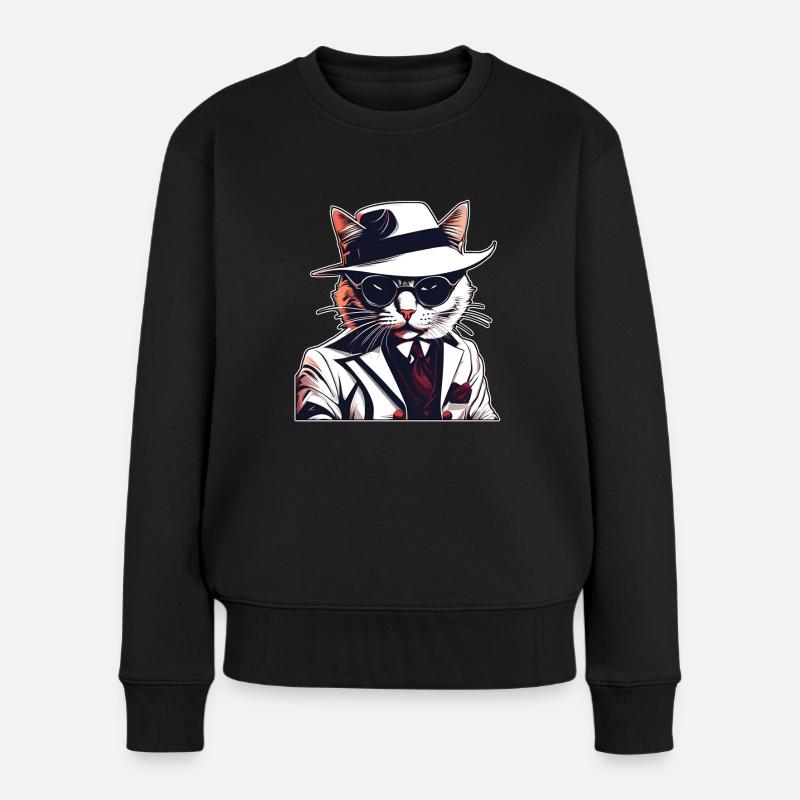 Cat Shirt Cat Dictons Chaton Chat - Pull Premium bio Femme - noir