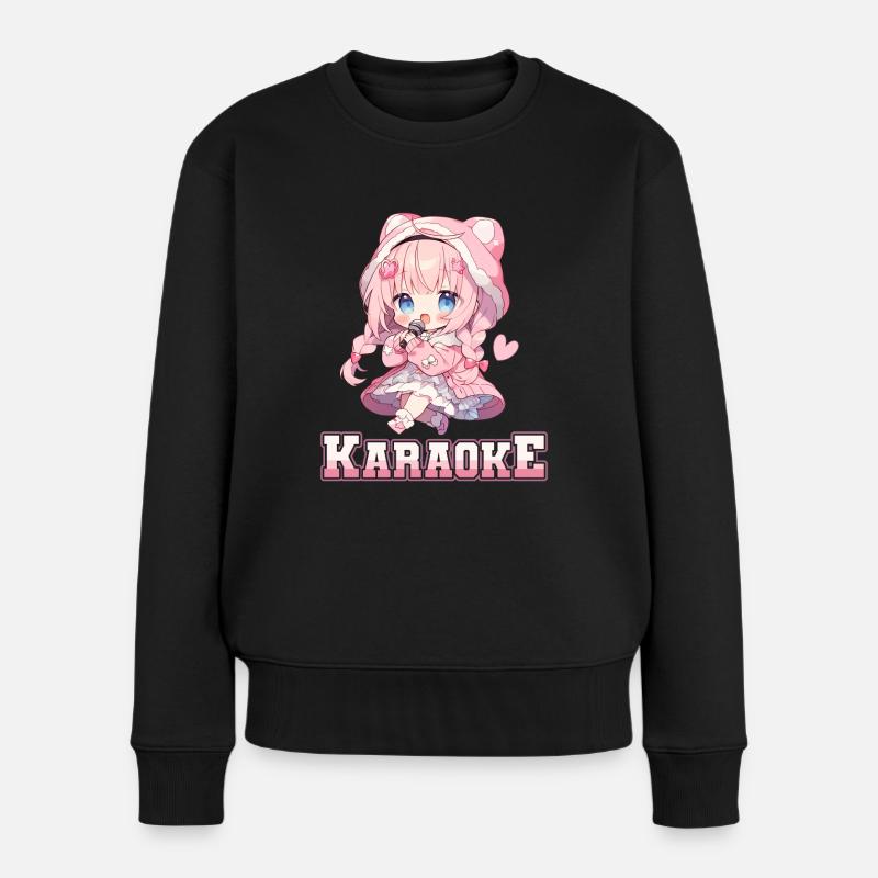 Filles Manga Anime Karaoké - Pull Premium bio Femme - noir
