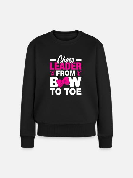 Cheerleader von Kopf bis zum Zeh - Frauen Premium Bio Pullover - Schwarz