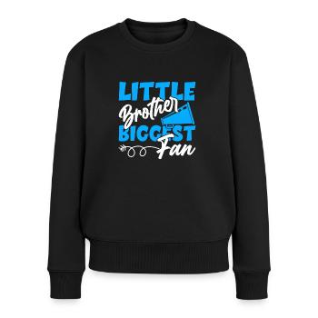 Cheerleading little brother biggest fan - Women's Premium Organic Jumper - black - Front - Julia (174cm)