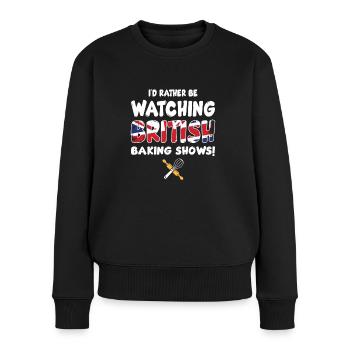 Britisch Baking Show - Frauen Premium Bio Pullover - Schwarz - Vorne - Julia (174cm)