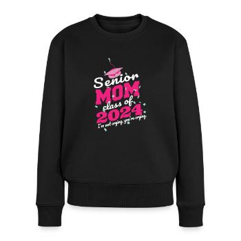 Senior Mom Class of 2024 Proud Mother Funny - Frauen Premium Bio Pullover - Schwarz - Vorne - Julia (174cm)