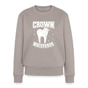 Drôle de technicien de laboratoire dentaire Dentiste - Pull Premium bio Femme - taupe - Devant - Julia (174cm)