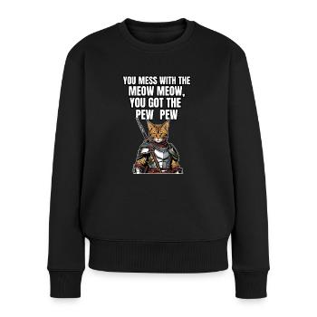 Cat Shirt Cat Gift Idea Putty - Women's Premium Organic Jumper - black - Front - Julia (174cm)