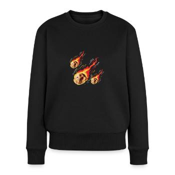 Dérivation astroïde de l’espace spatial - Pull Premium bio Femme - noir - Devant - Julia (174cm)