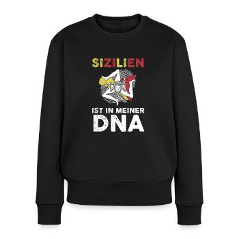 Sizilianer Sizilianisch Sizilien - Frauen Premium Bio Pullover - Schwarz - Vorne - Julia (174cm)