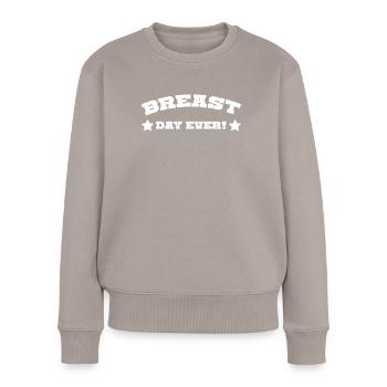 Boobs Tits Breast - Women's Premium Organic Jumper - taupe - Front - Julia (174cm)