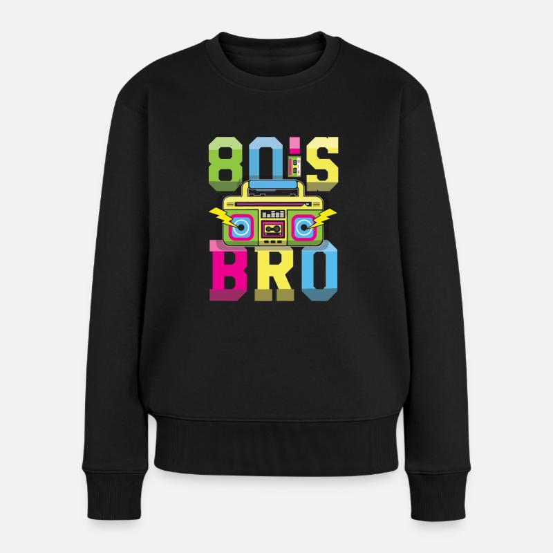 Garçons 80s Carnaval 80 Rétro Année 1980 - Pull Premium bio Femme - noir